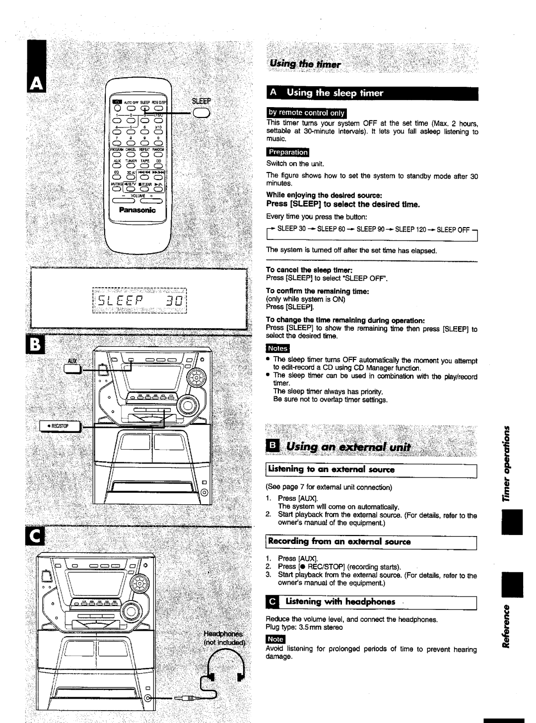 Panasonic SC-AK52 manual 