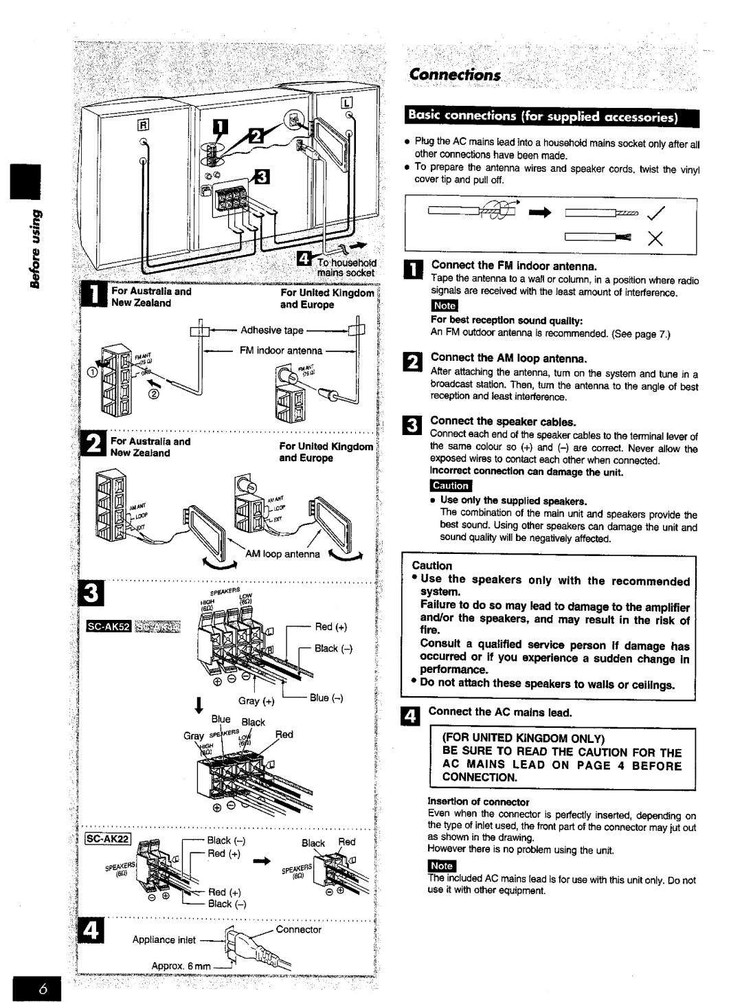 Panasonic SC-AK52 manual 