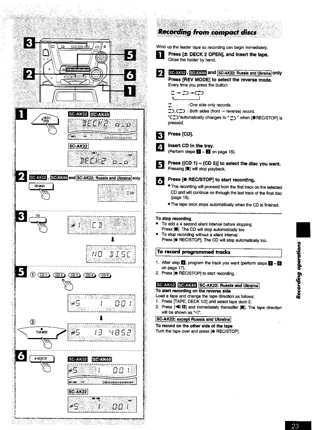 Panasonic SC-AK52 manual 