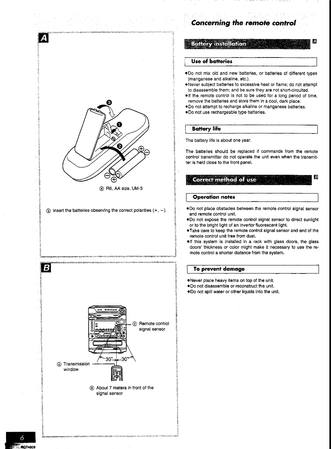 Panasonic SC-AK57 manual 