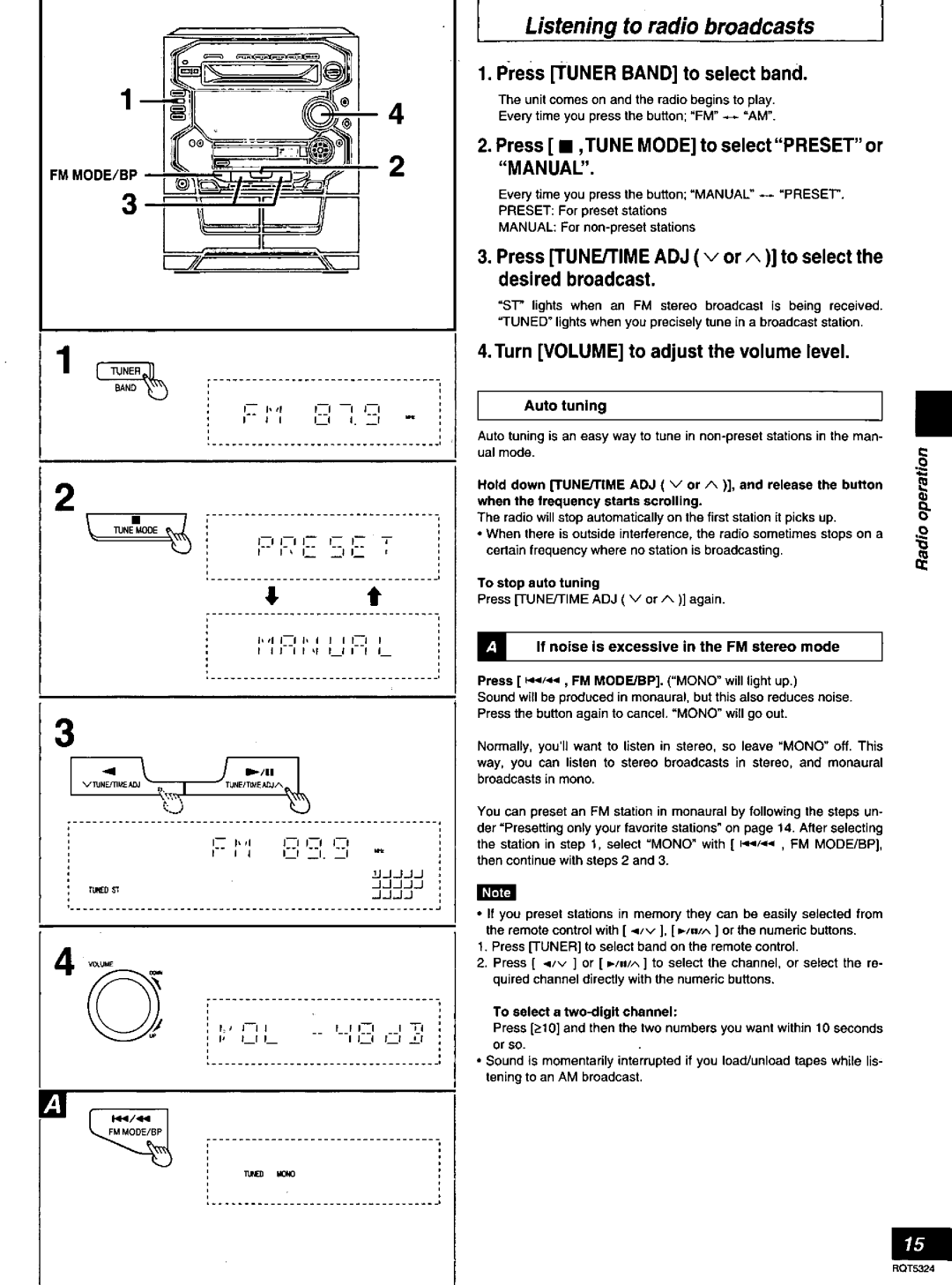 Panasonic SC-AK58 manual 