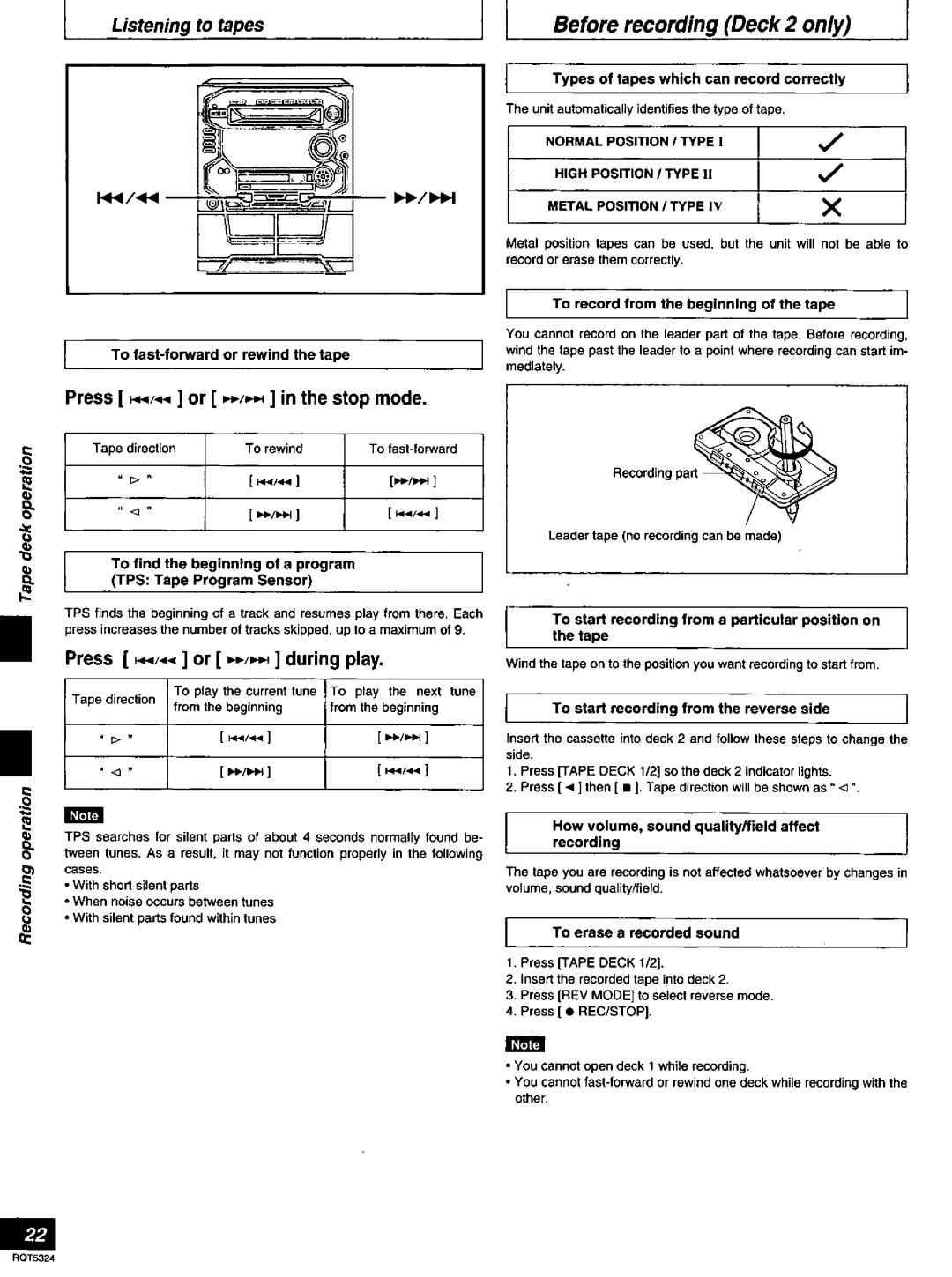 Panasonic SC-AK58 manual 