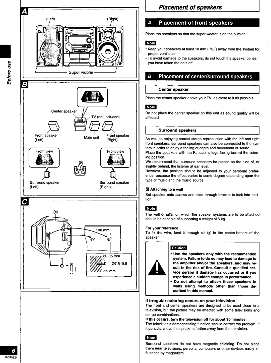 Panasonic SC-AK58 manual 