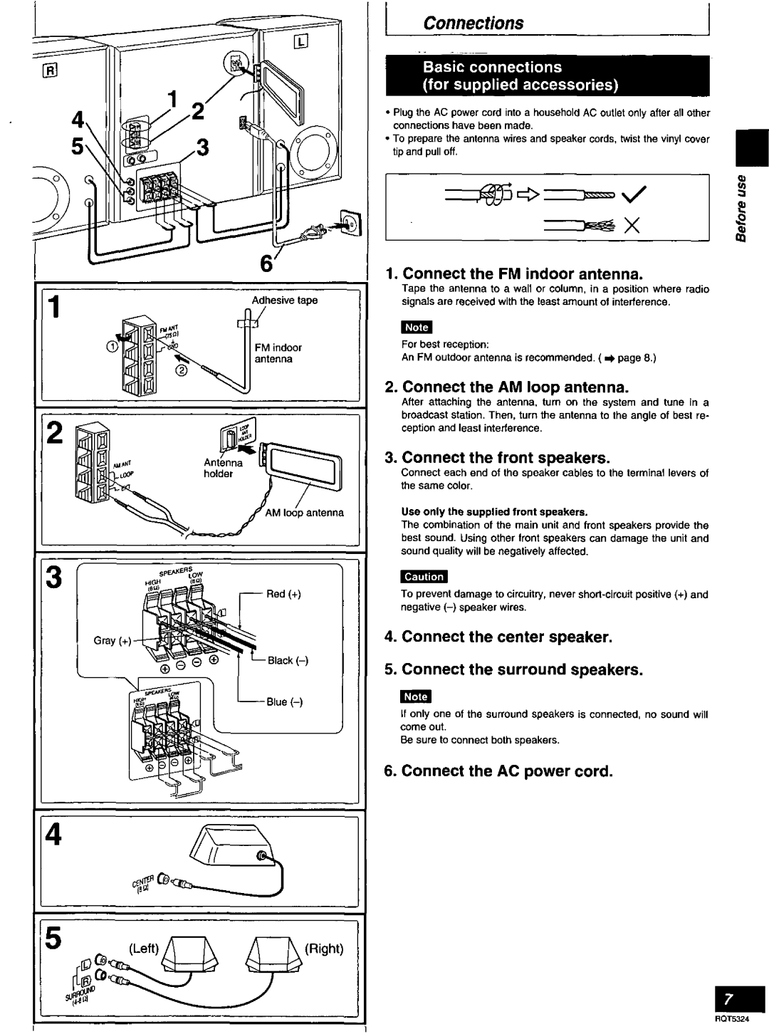 Panasonic SC-AK58 manual 