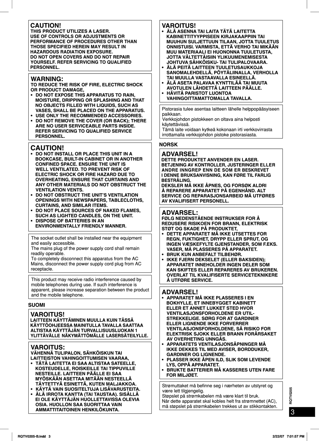 Panasonic SC-AK750 specifications Deutsch 