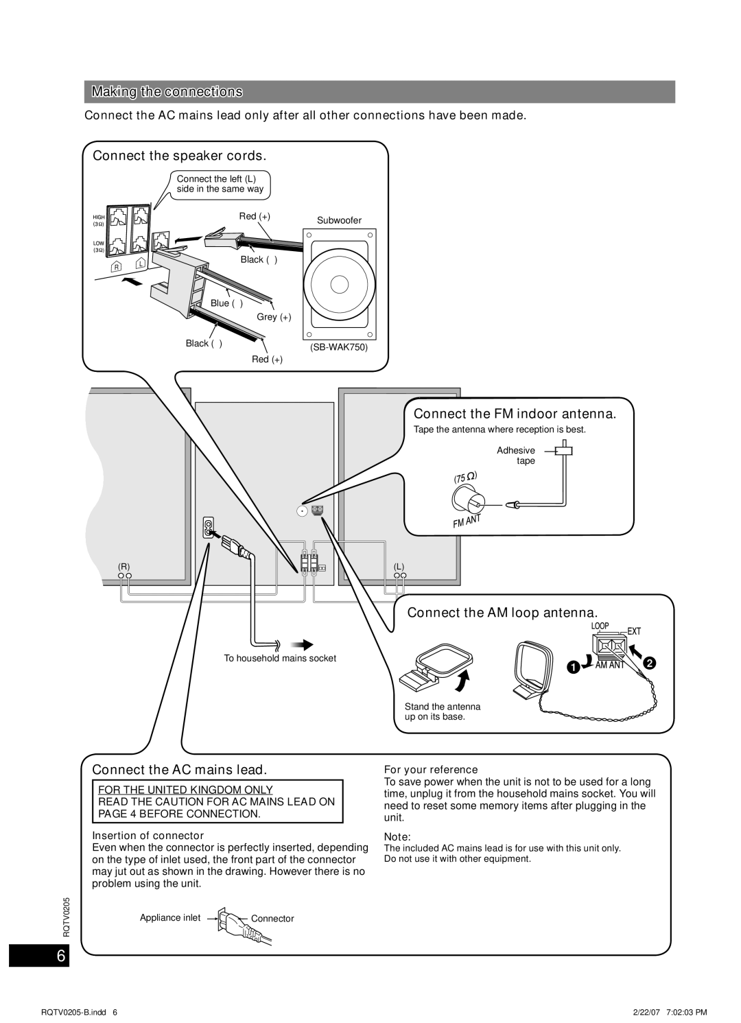 Panasonic SC-AK750 specifications Getting started 