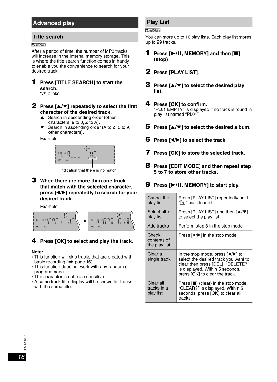 Panasonic SC-AKX50 operating instructions Title search 