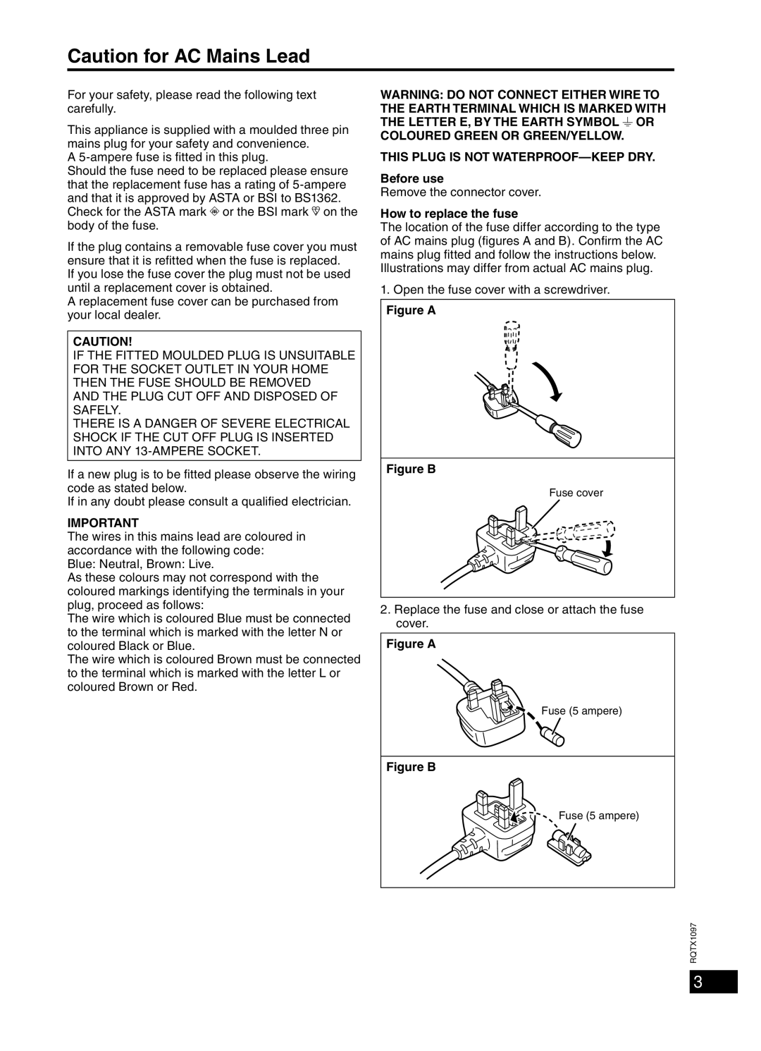 Panasonic SC-AKX50 operating instructions Before use, How to replace the fuse 