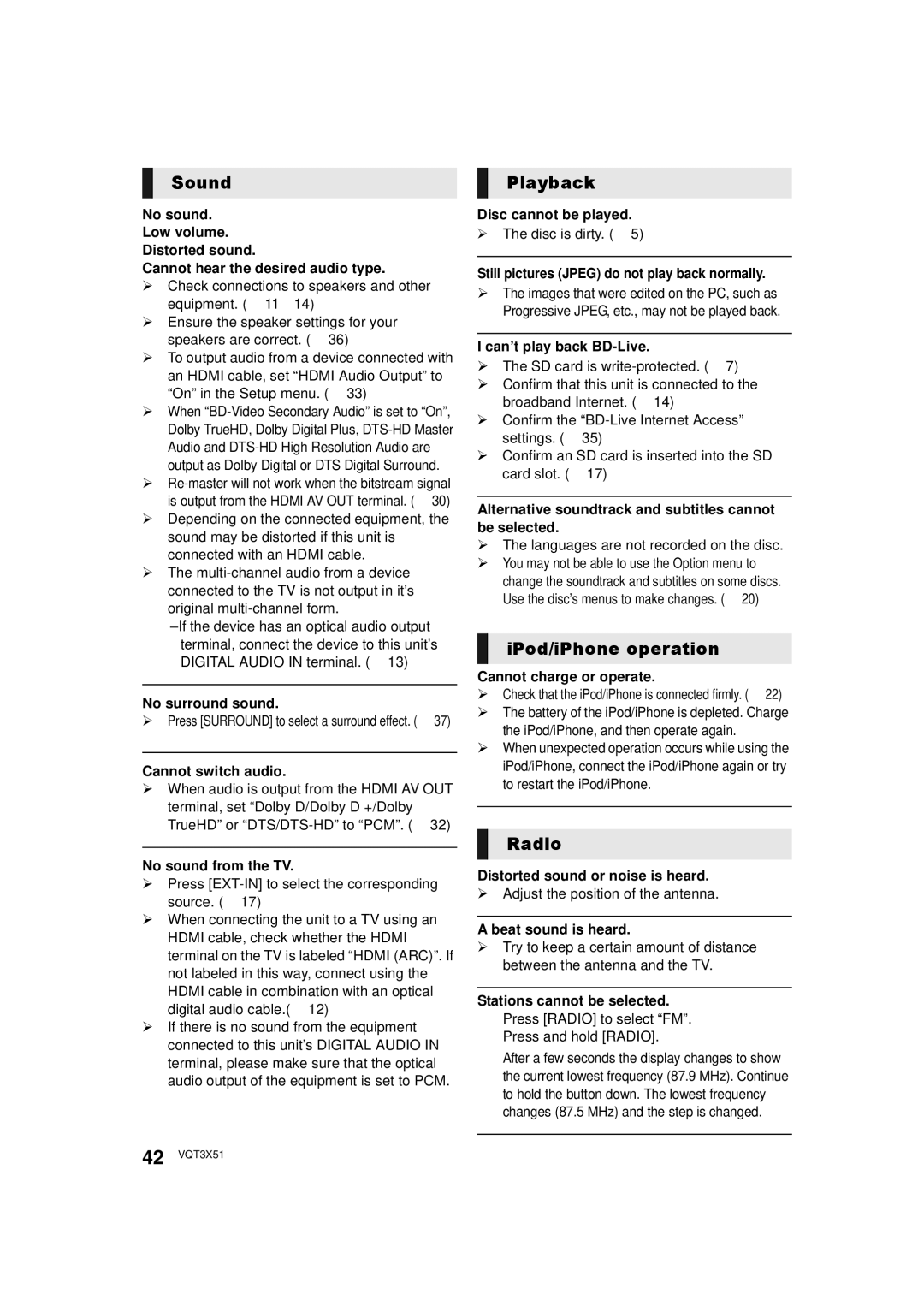 Panasonic SC-BTT 195, SC-BTT196, SC-BTT 190 owner manual Sound, IPod/iPhone operation, Radio 