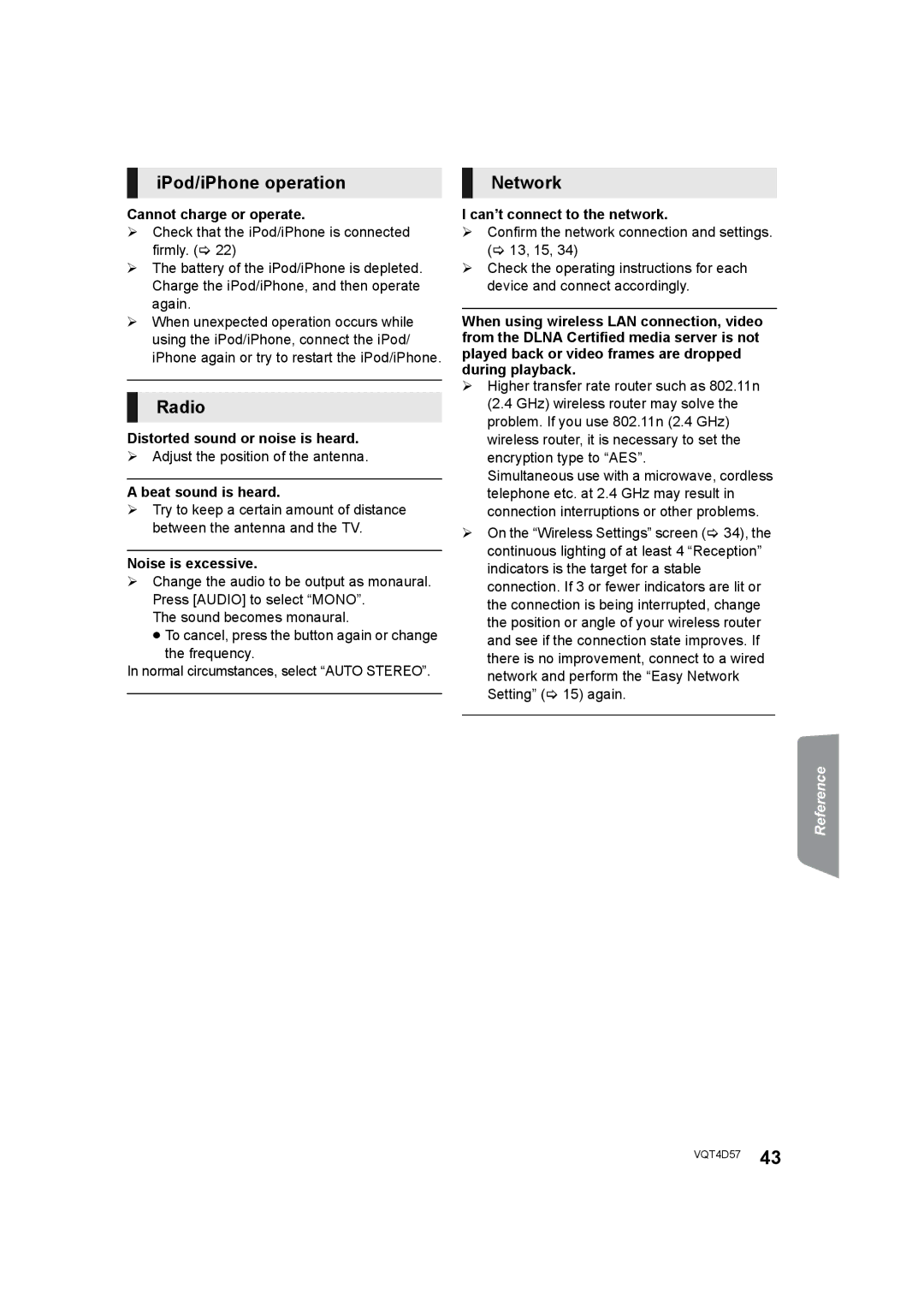 Panasonic SC-BTT190 manual IPod/iPhone operation, Radio 