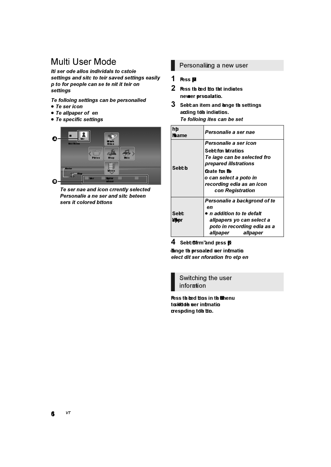 Panasonic SC-BTT465, SC-BTT405, SC-BTT105 owner manual Multi User Mode, Switching the user information 