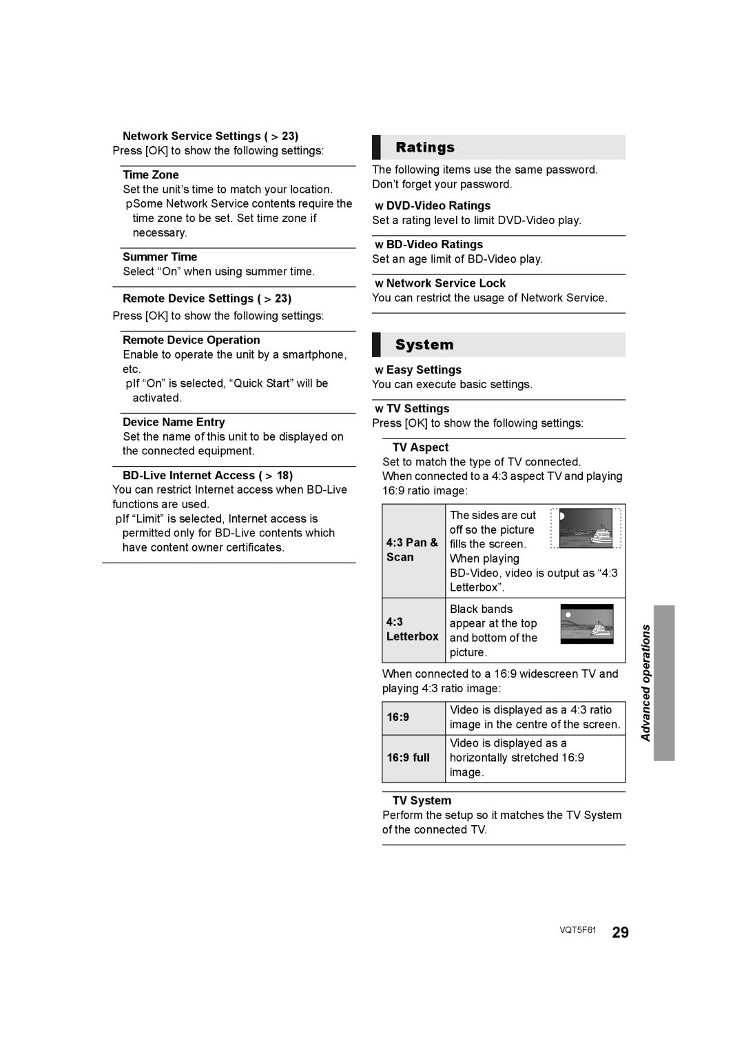 Panasonic SC-BTT465, SC-BTT405, SC-BTT785, SC-BTT433 owner manual Ratings, System 