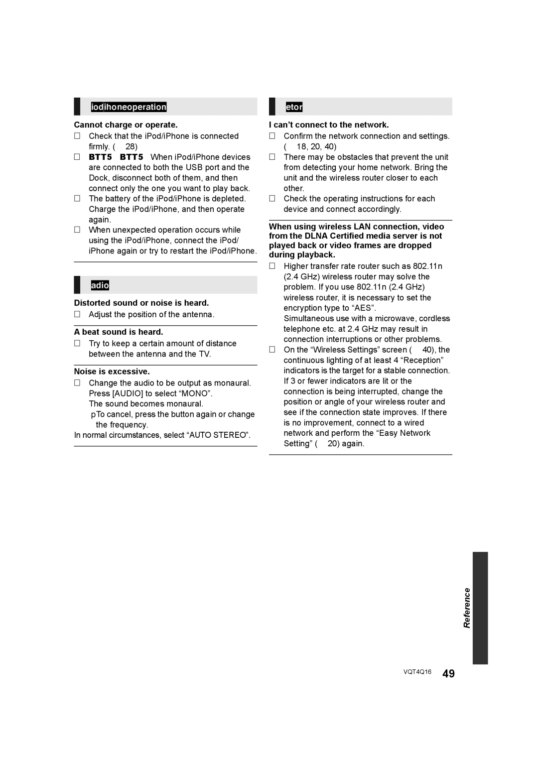 Panasonic SC-BTT560 SC-BTT500 SC-BTT460 SC-BTT400 manual IPod/iPhone operation, Radio 