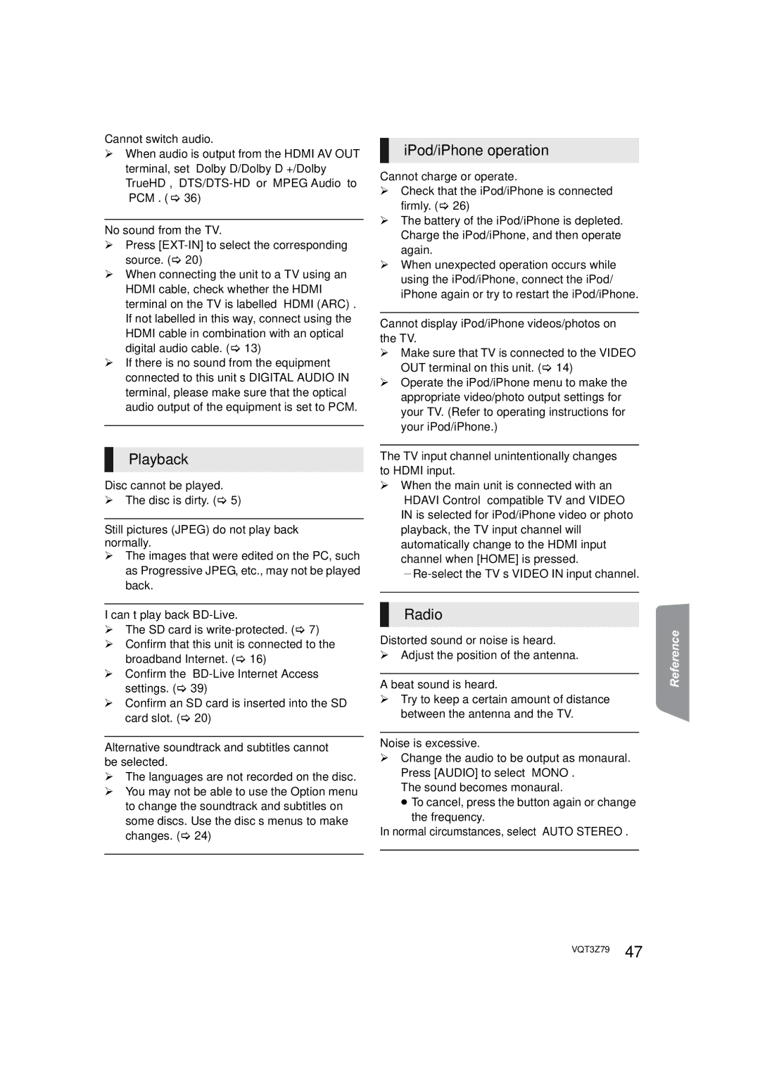 Panasonic SC-BTT790, SC-BTT583, SC-BTT490 operating instructions IPod/iPhone operation, Radio 