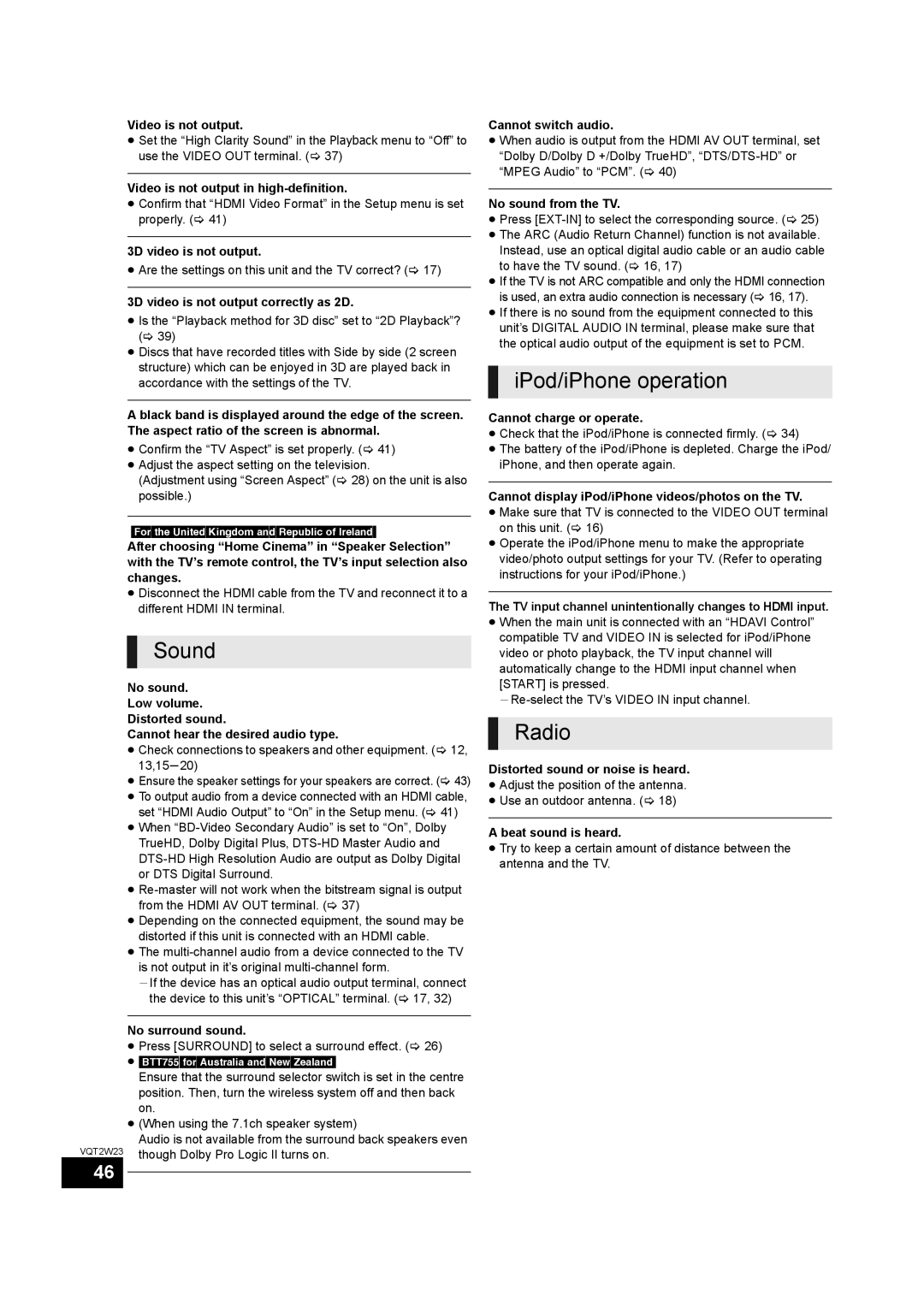 Panasonic SC-BTT755, SC-BTT350 operating instructions IPod/iPhone operation, Radio 