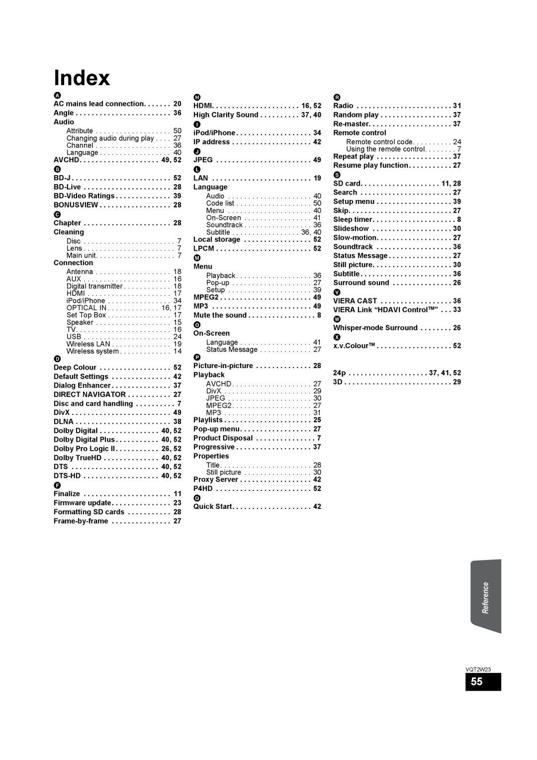 Panasonic SC-BTT350, SC-BTT755 operating instructions Connection, Jpeg LAN Language, On-Screen, Picture-in-picture Playback 