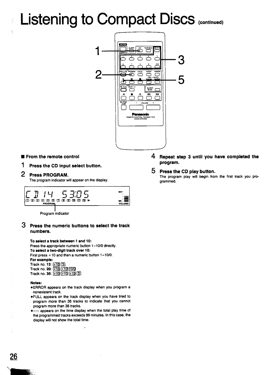 Panasonic SC-CH11 manual 