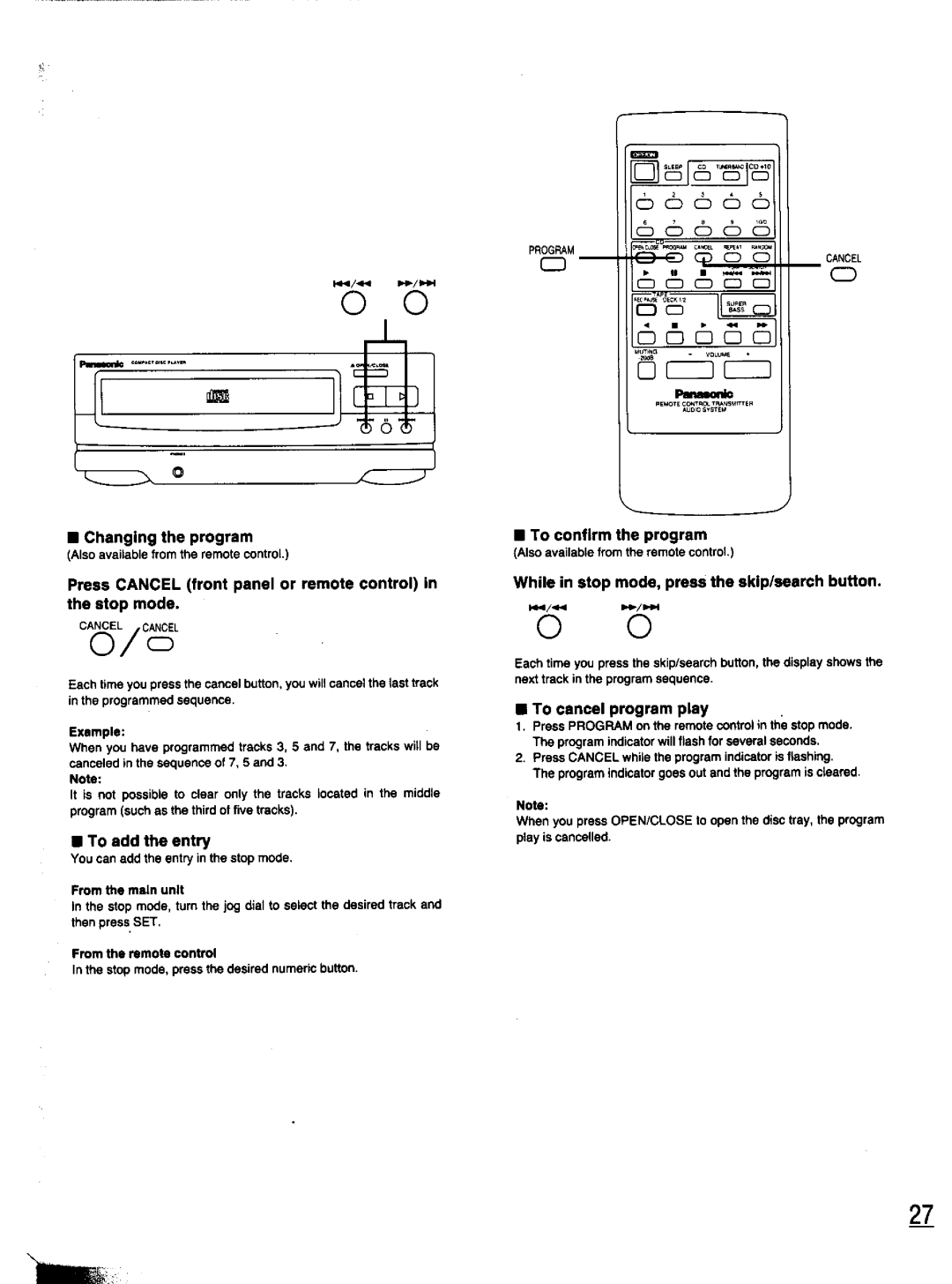 Panasonic SC-CH11 manual 