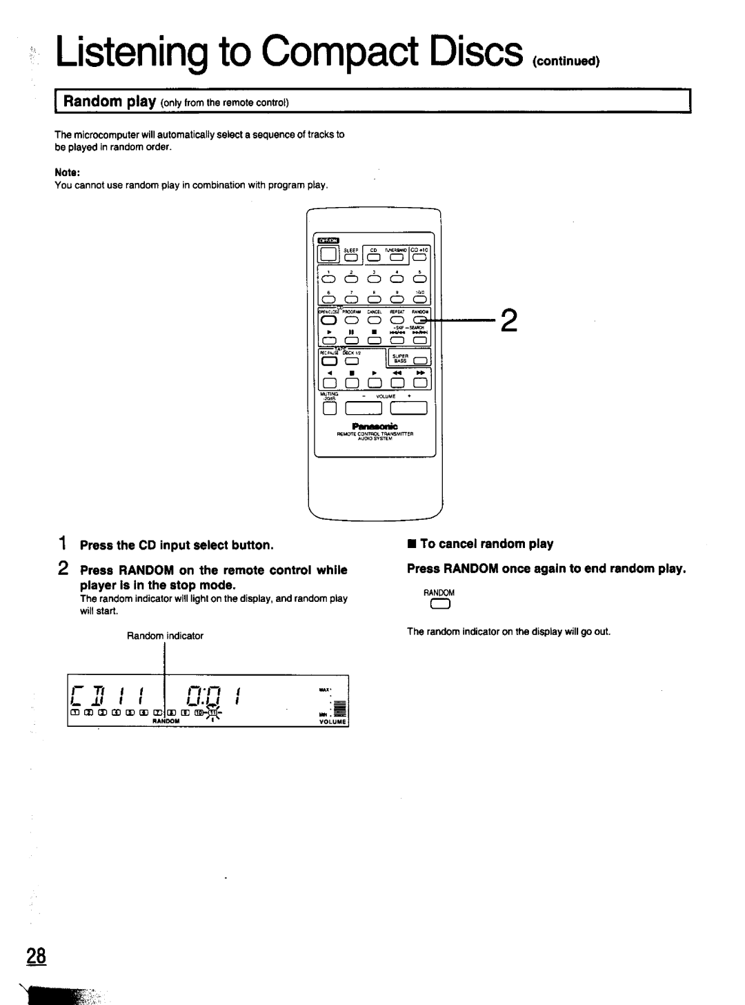 Panasonic SC-CH11 manual 