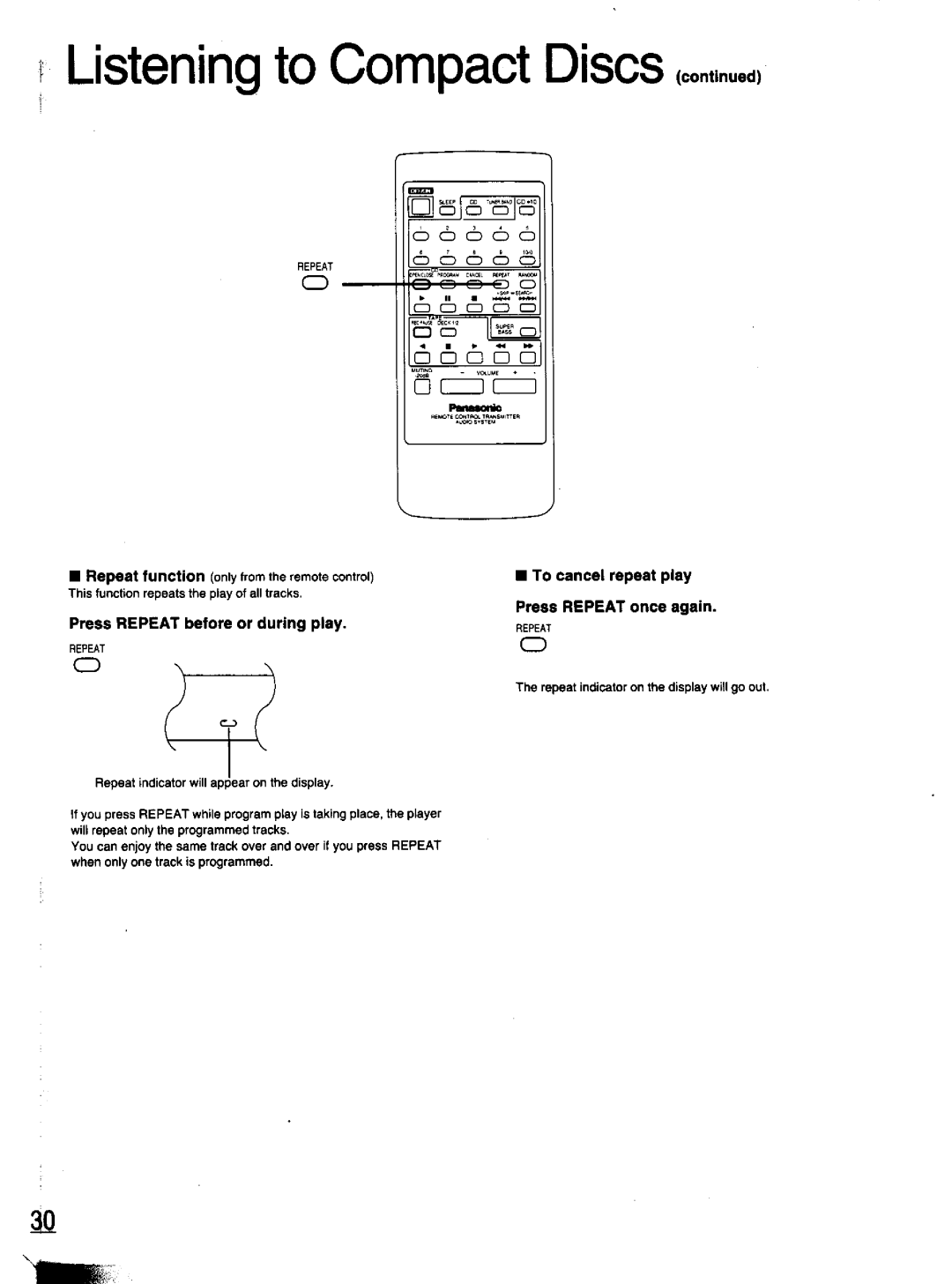 Panasonic SC-CH11 manual 