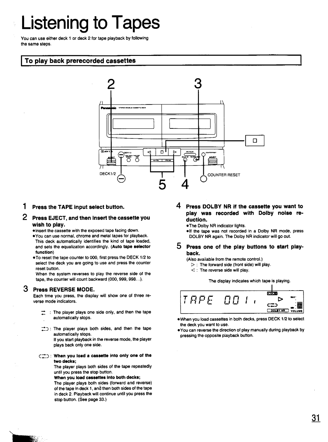 Panasonic SC-CH11 manual 