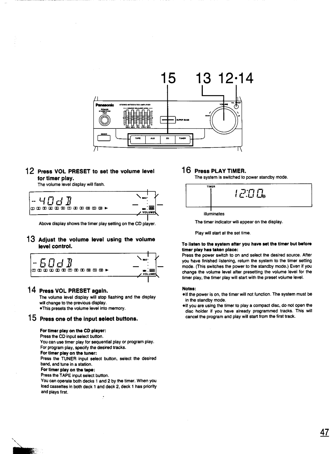 Panasonic SC-CH11 manual 