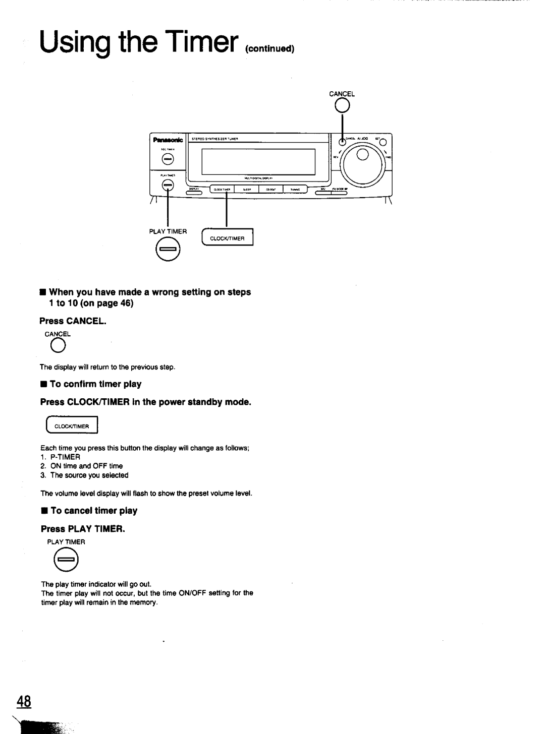 Panasonic SC-CH11 manual 