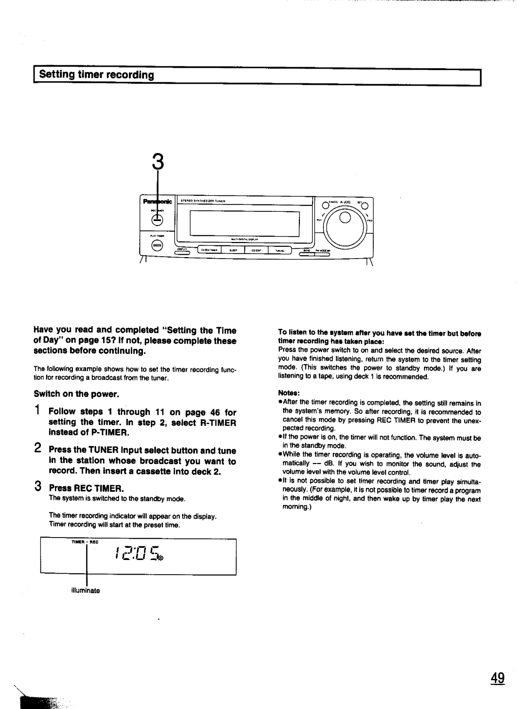 Panasonic SC-CH11 manual 
