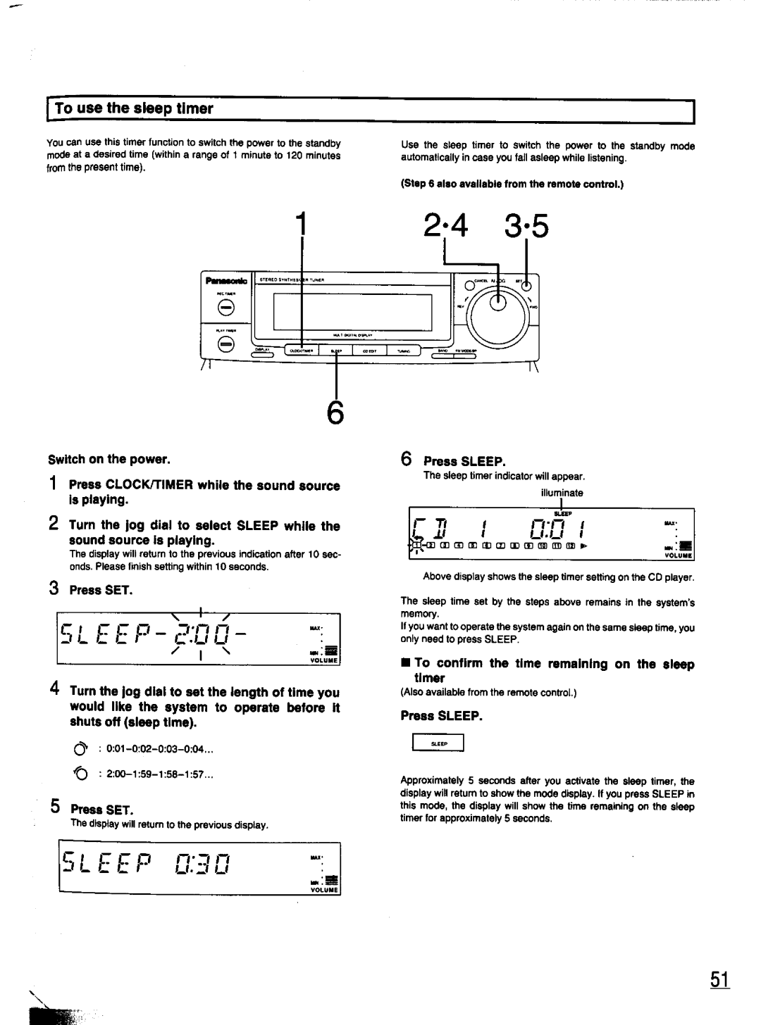 Panasonic SC-CH11 manual 