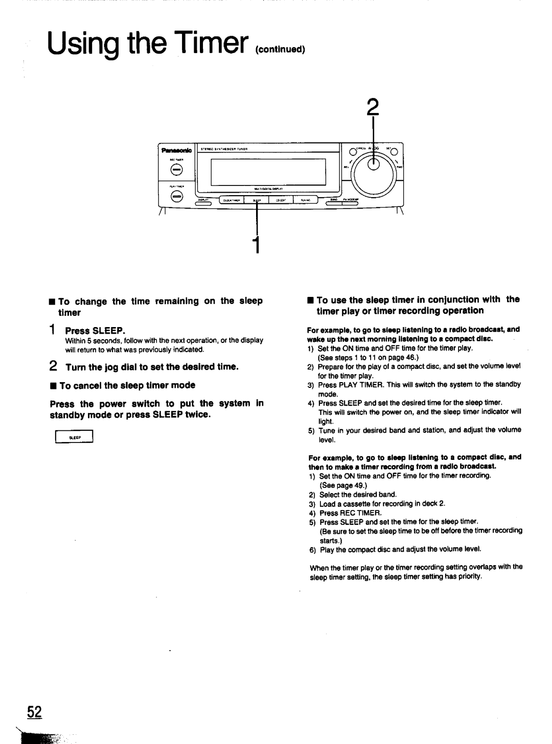 Panasonic SC-CH11 manual 