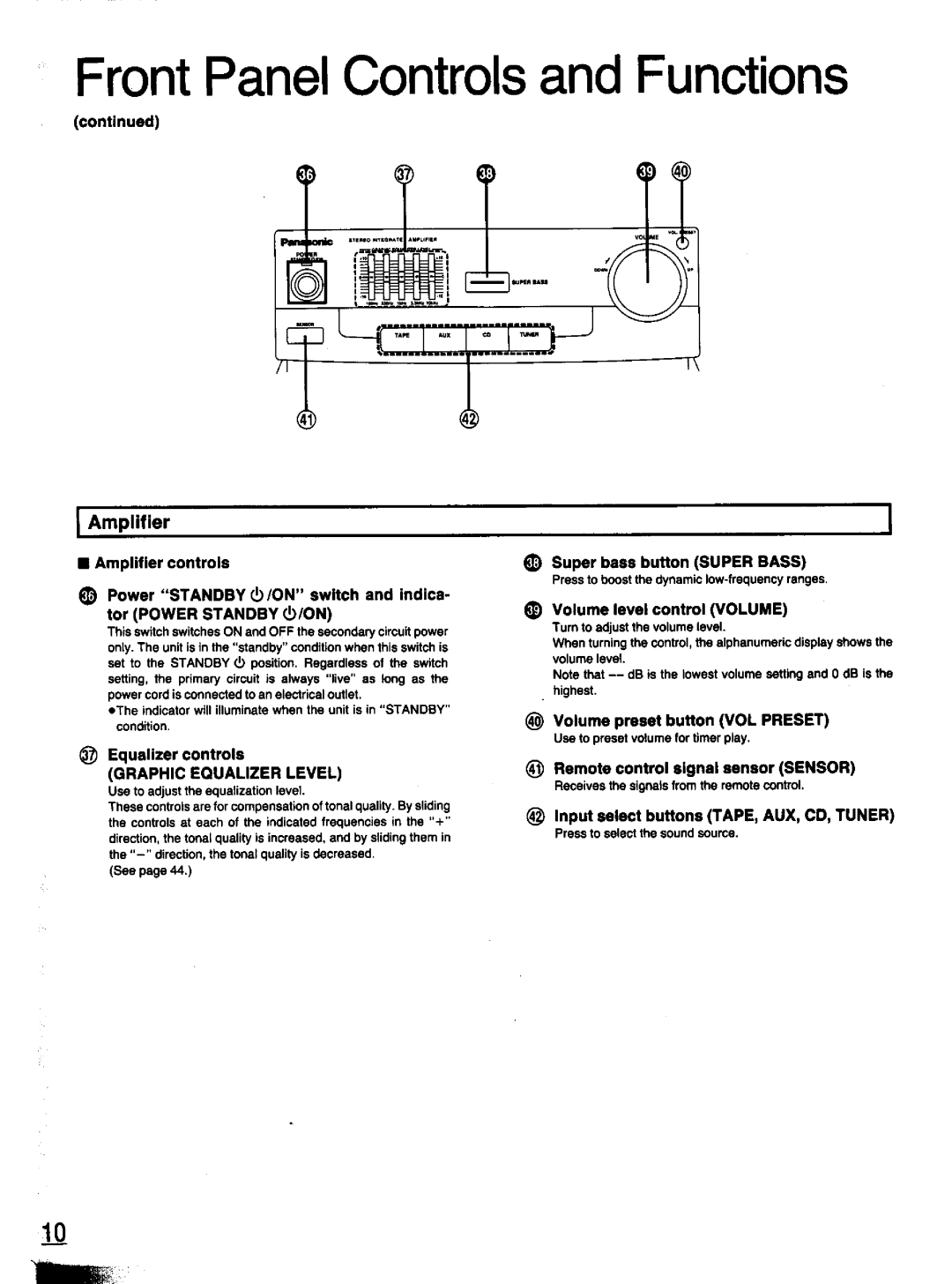 Panasonic SC-CH11 manual 