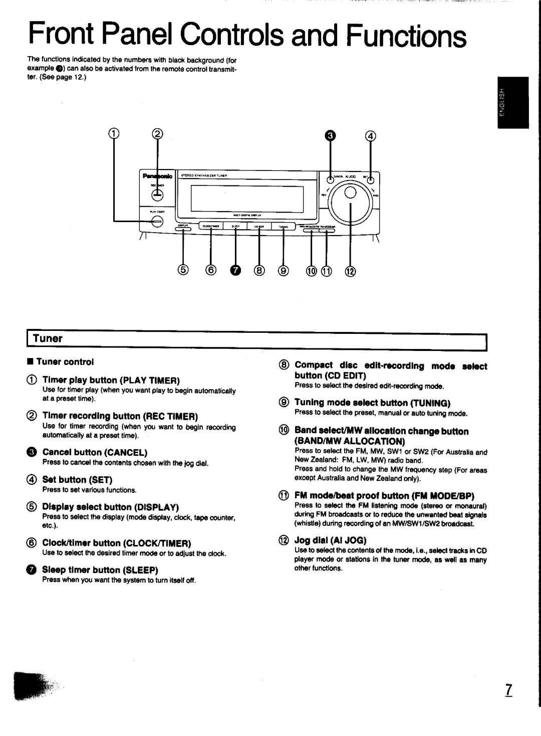 Panasonic SC-CH31 manual 