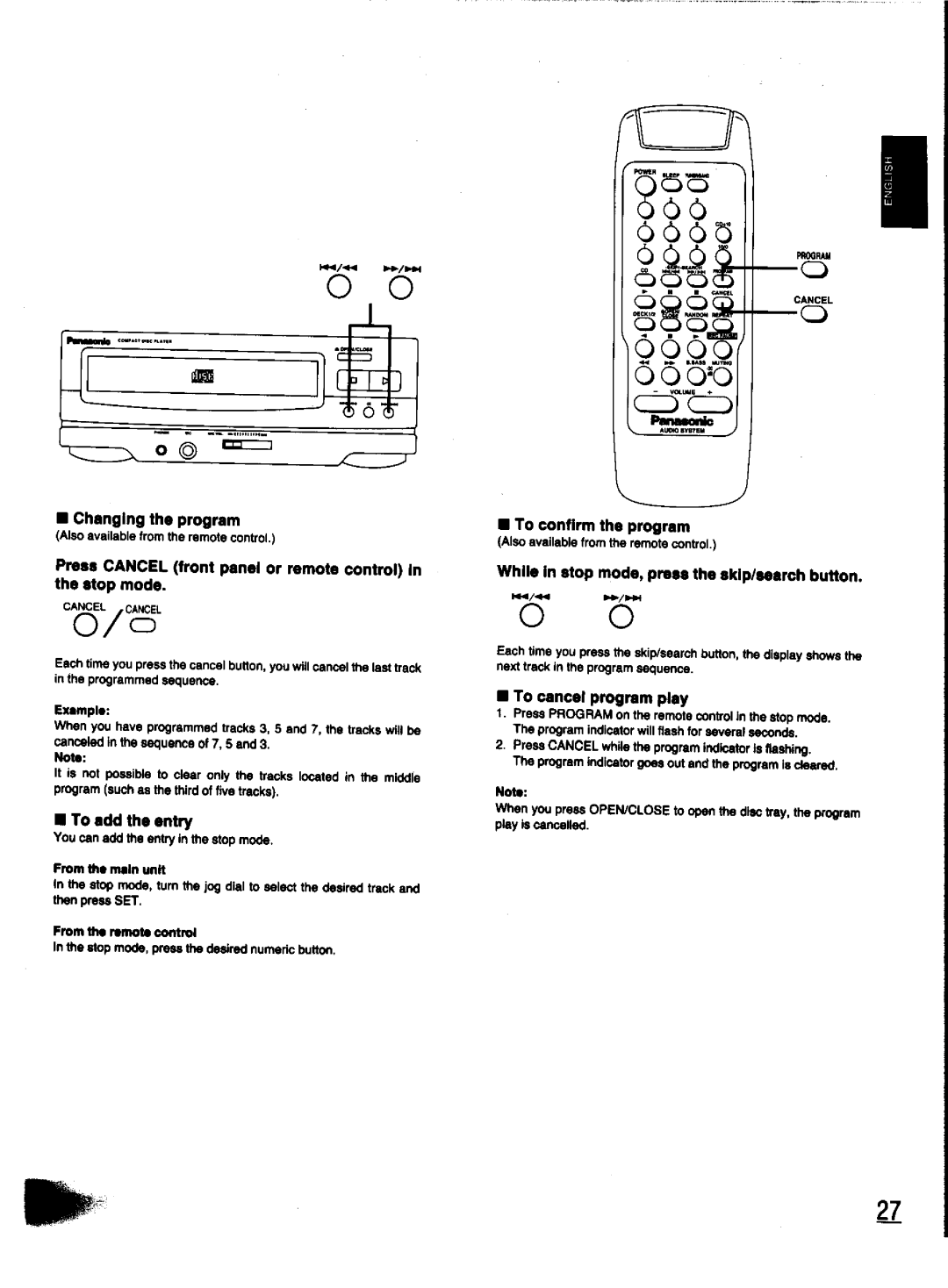 Panasonic SC-CH31 manual 