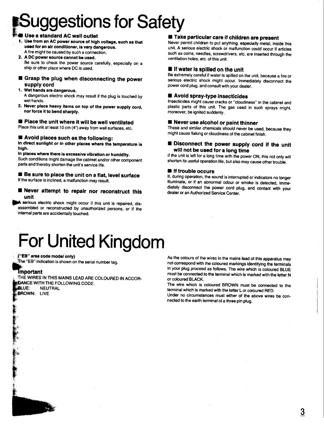 Panasonic SC-CH33 manual 