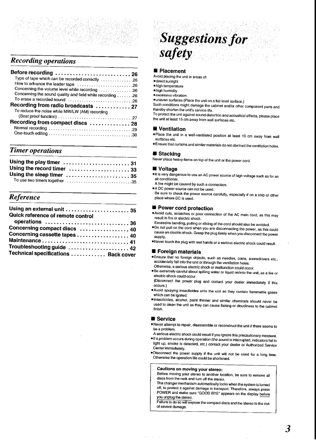 Panasonic SC-CH64M manual 