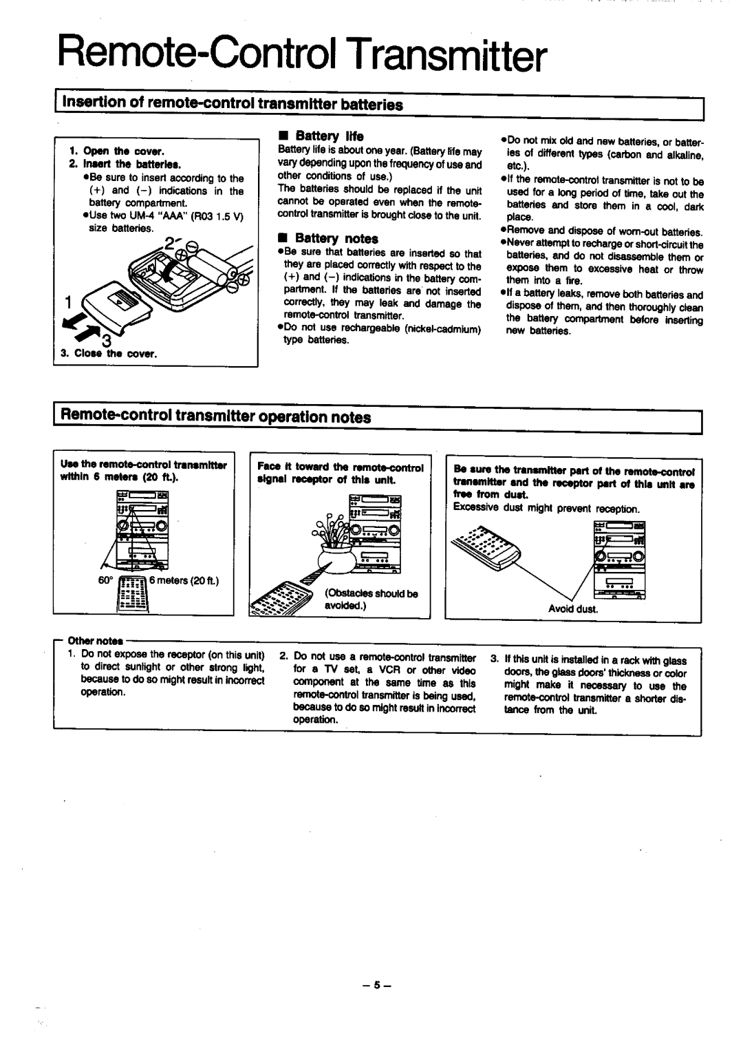 Panasonic SC-CH7 manual 