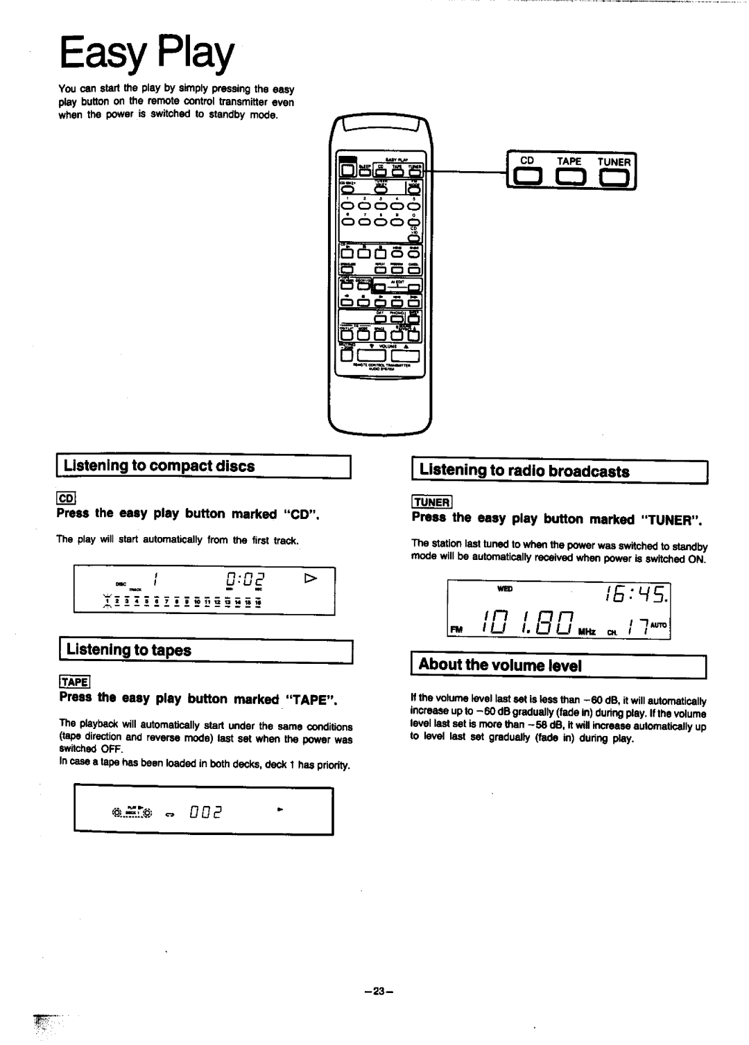 Panasonic SC-CH7 manual 