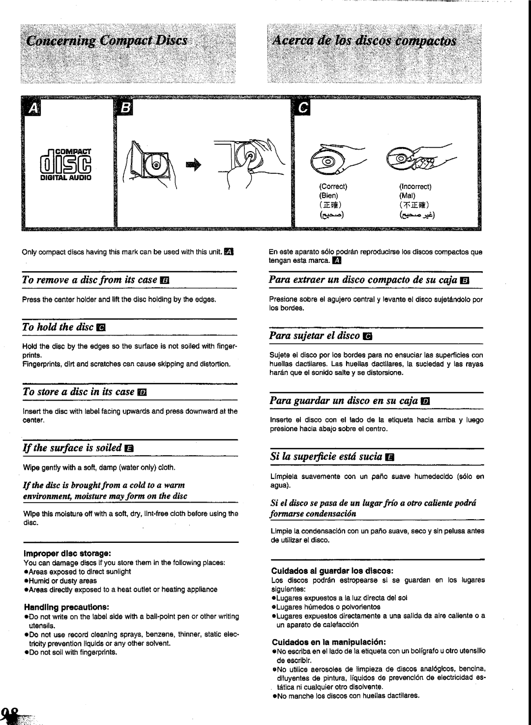 Panasonic SC-CH73, SC-CH72 manual 