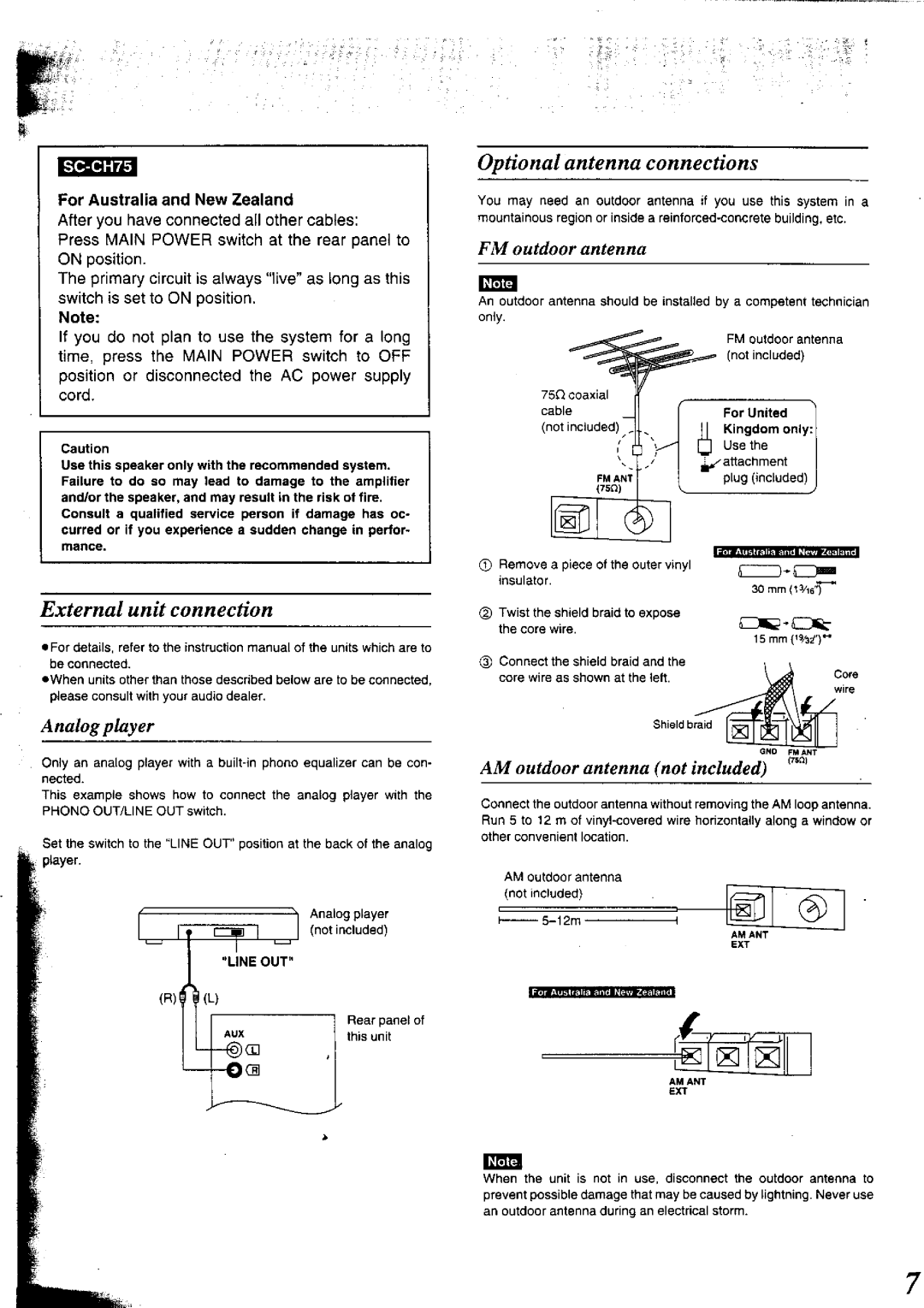 Panasonic SC-CH74, SC-CH75 manual 