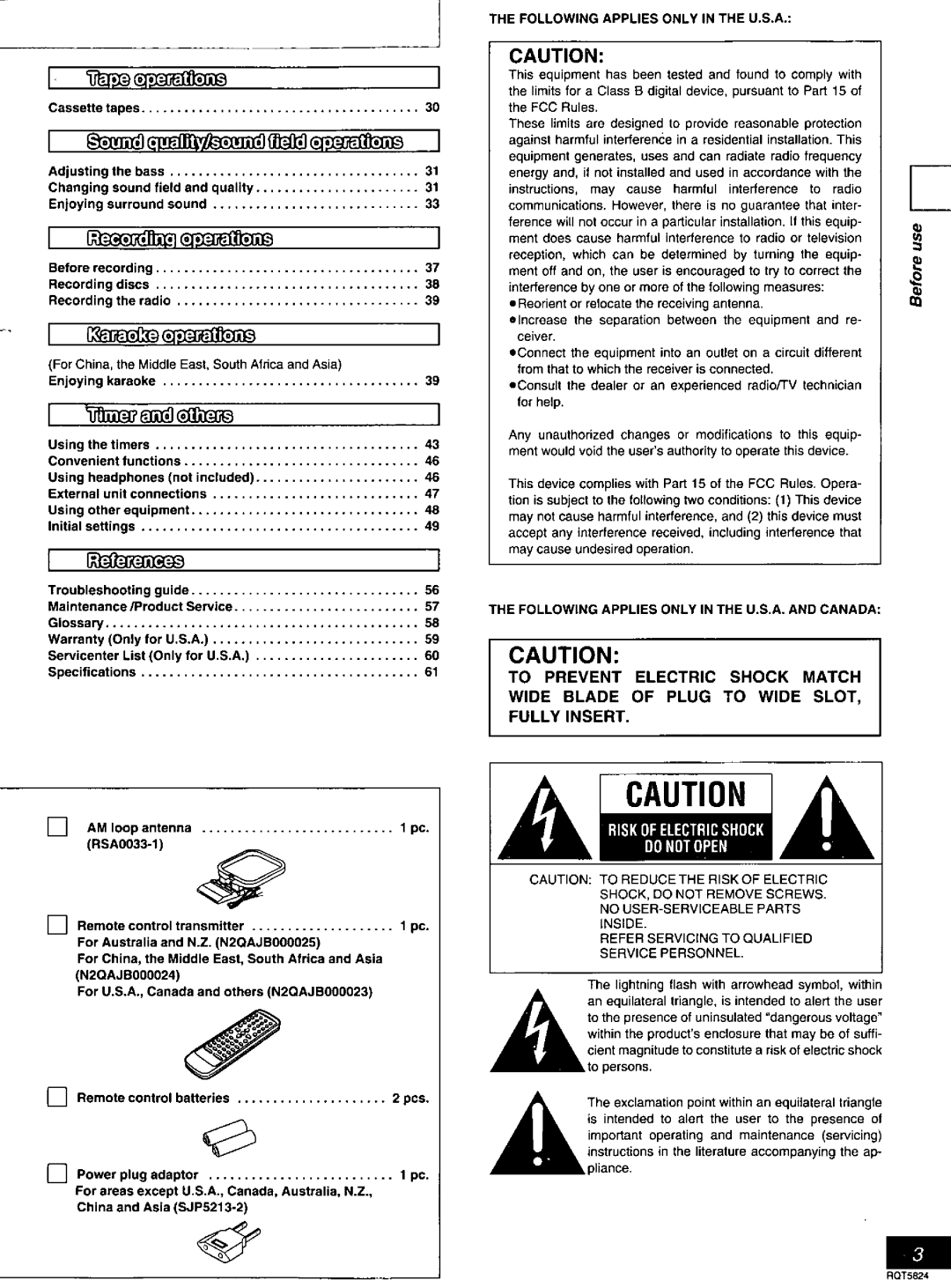 Panasonic SC-DK10 manual 