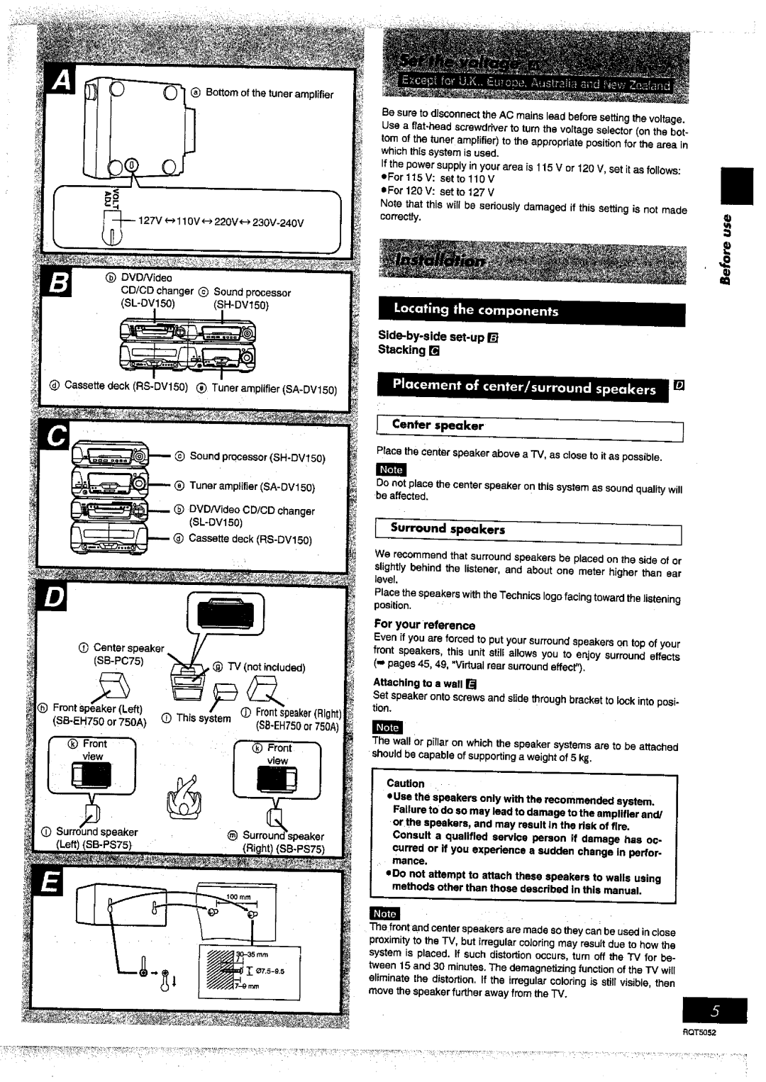 Panasonic SC-DV150 manual 