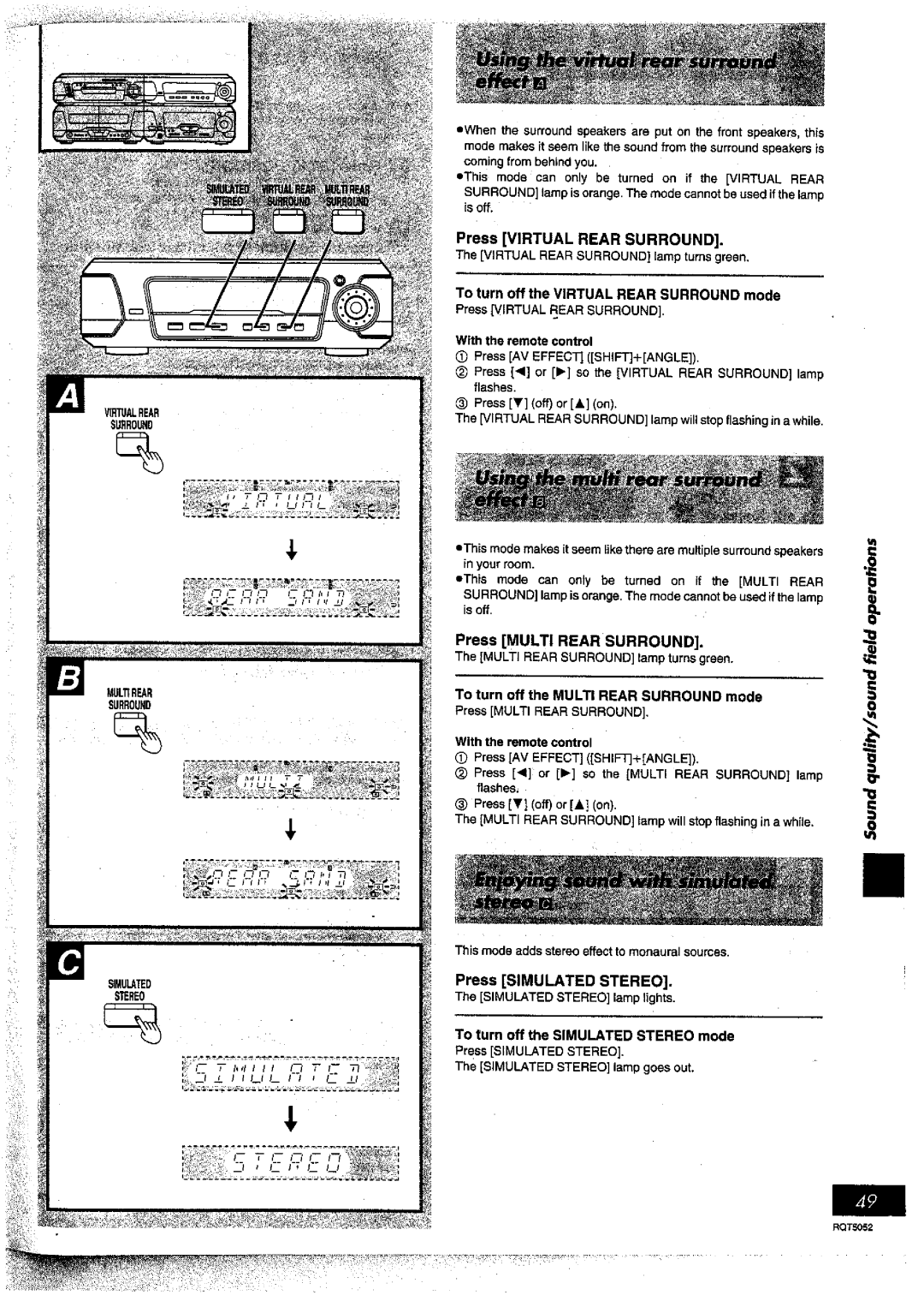 Panasonic SC-DV150 manual 