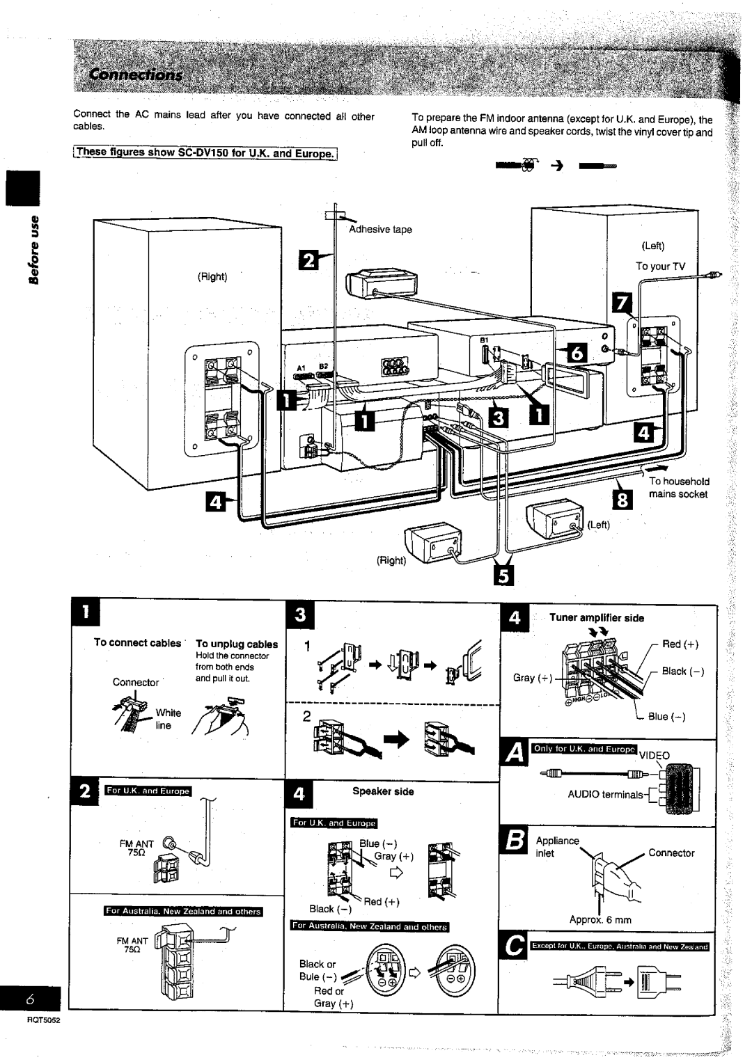 Panasonic SC-DV150 manual 