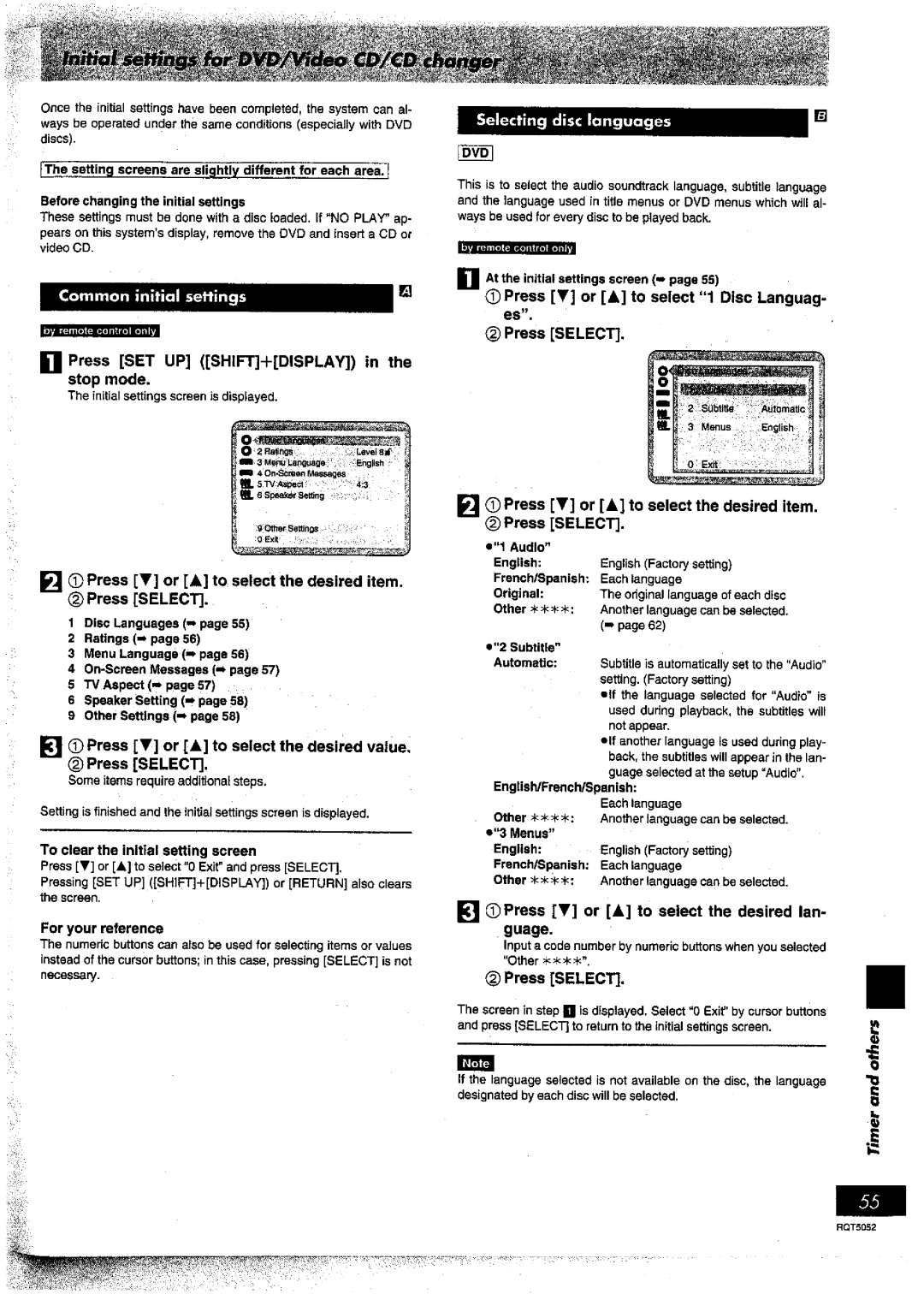 Panasonic SC-DV150 manual 
