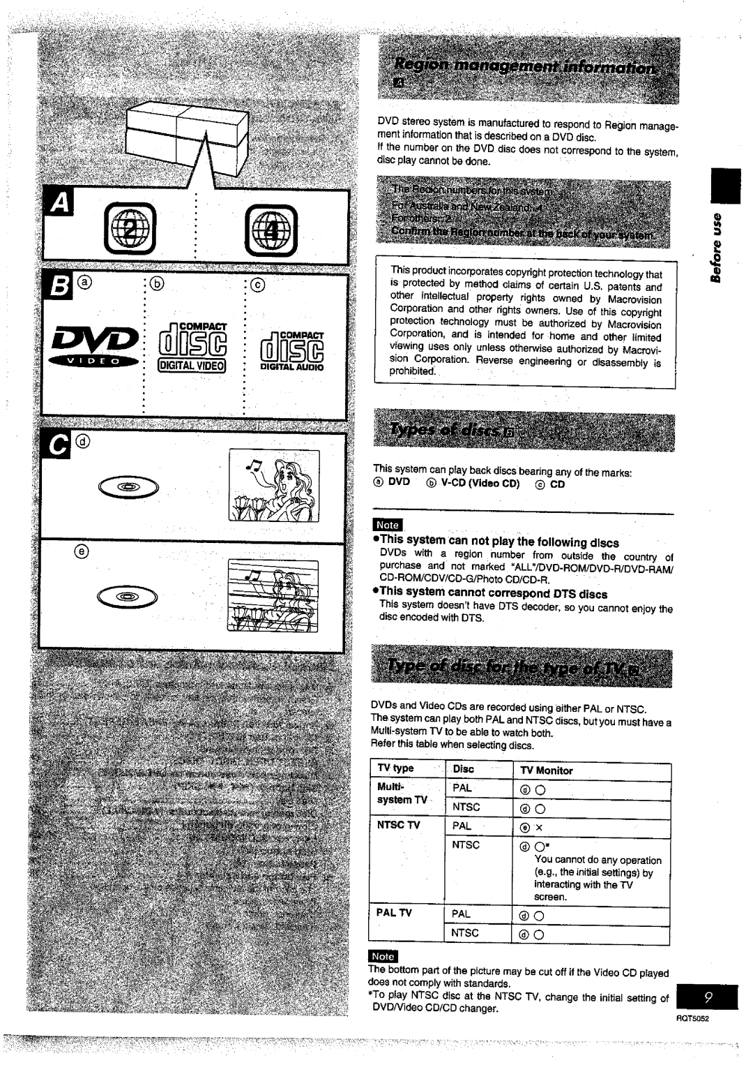 Panasonic SC-DV150 manual 