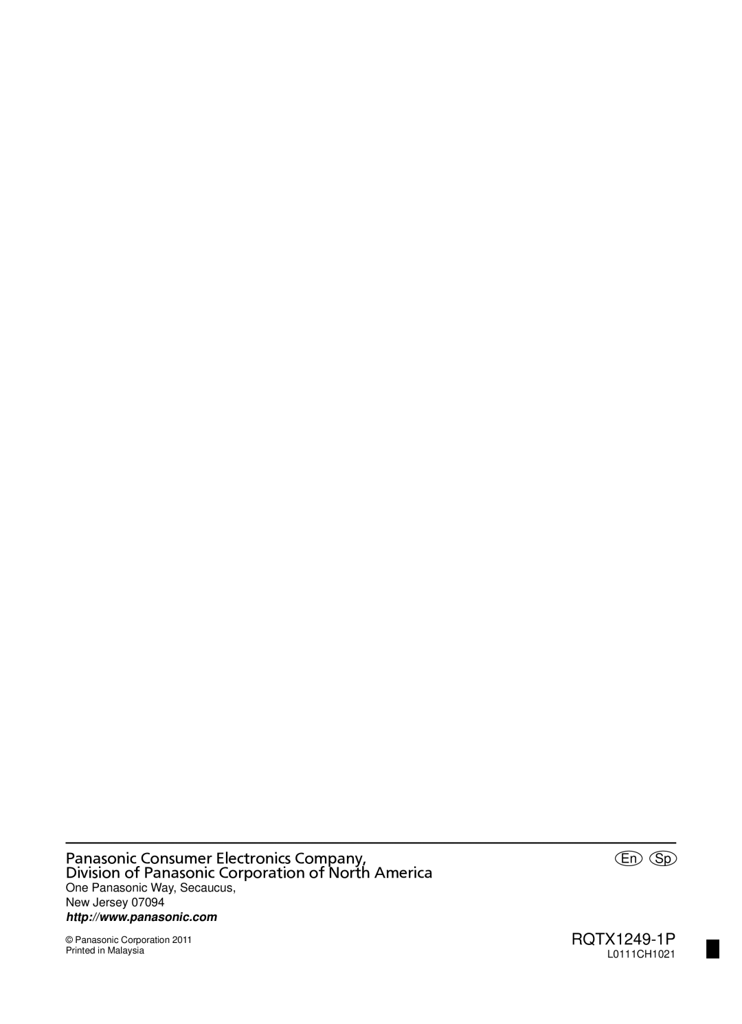 Panasonic SC-HC25 owner manual RQTX1249-1P 