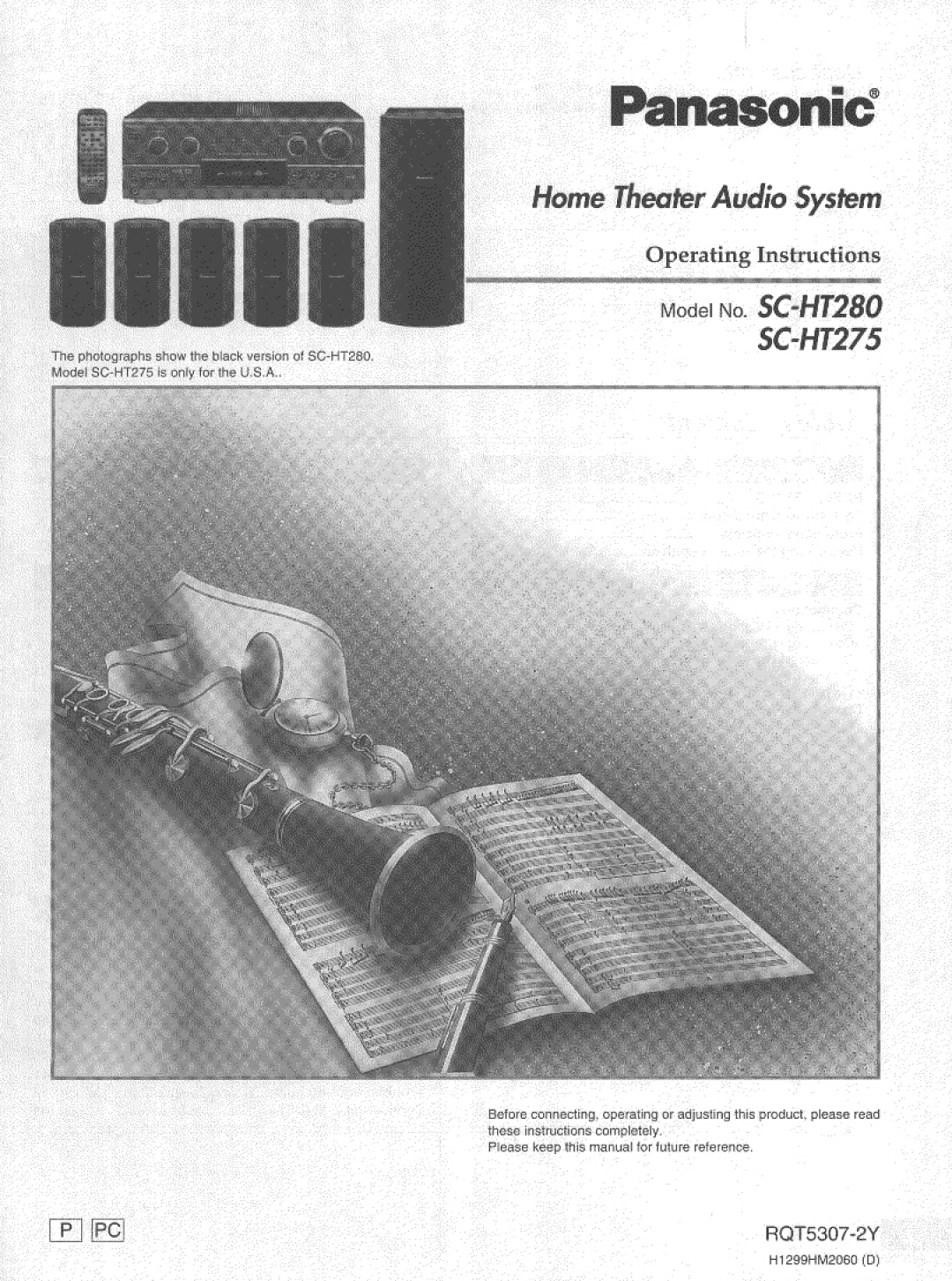 Panasonic SC-HT275, SC-HT280 manual 