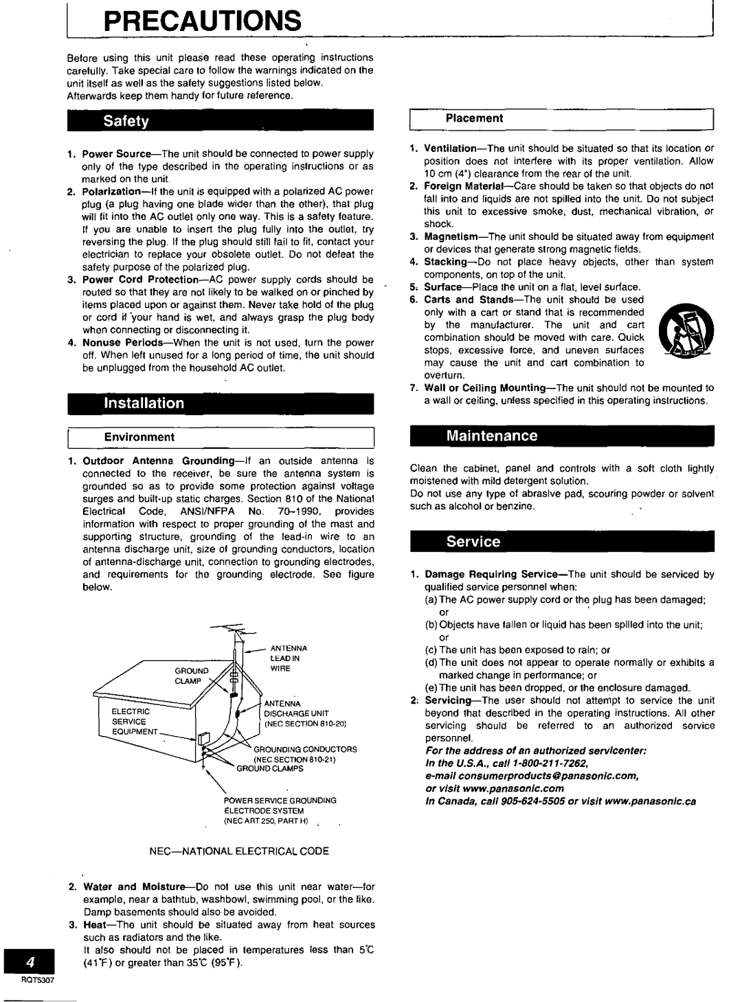 Panasonic SC-HT280, SC-HT275 manual 