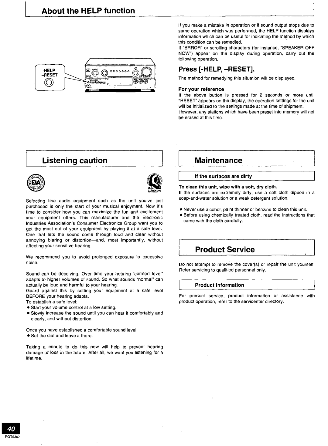 Panasonic SC-HT280, SC-HT275 manual 