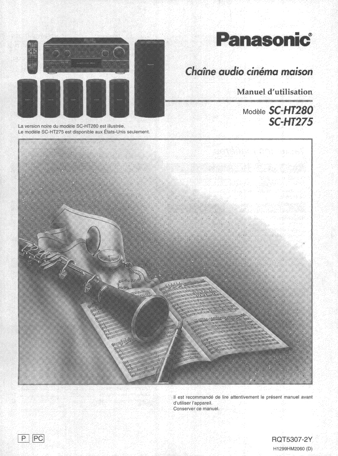 Panasonic SC-HT275, SC-HT280 manual 
